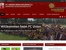 Tablet Screenshot of fcunionmuehlhausen.de